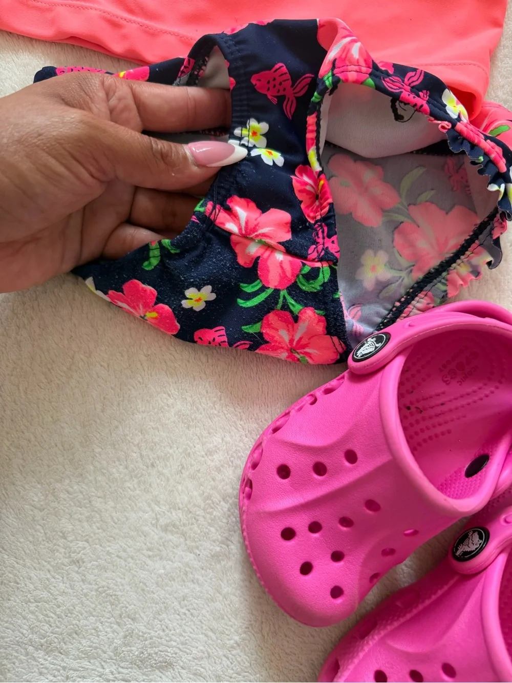 Summer Bathing suit bundle 2t with pair of crocs